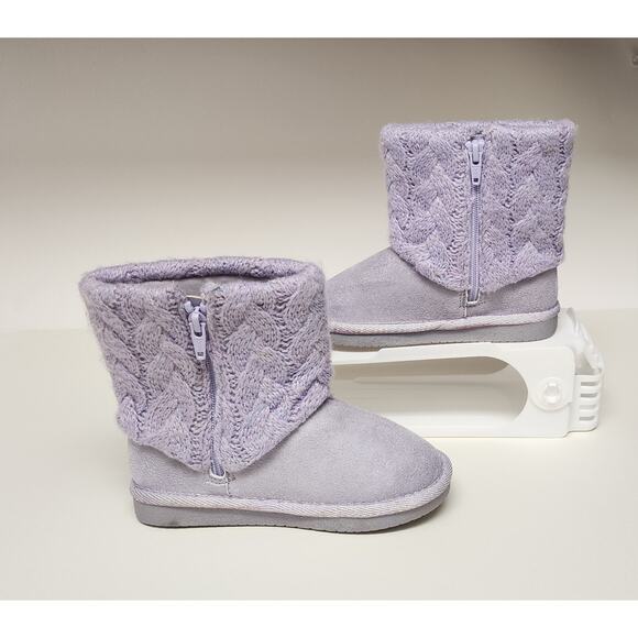Jumping Beans Reagann Toddler Girls Winter Sweater Boots Lavender Purple Size 11 - Picture 9 of 14
